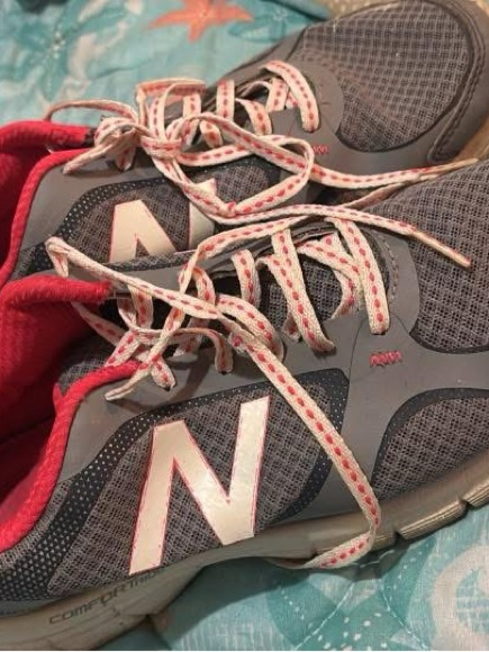 New Balance Gray & Pink Running Sneakers